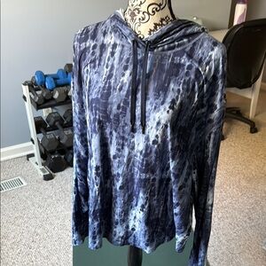 Old Navy Blue Tie-Dye Utility Jacket size XXL